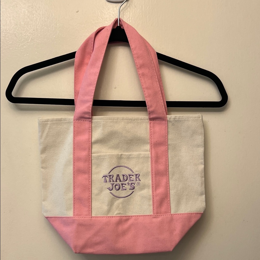 Pink and Cream Trader Joe’s Tote Bag